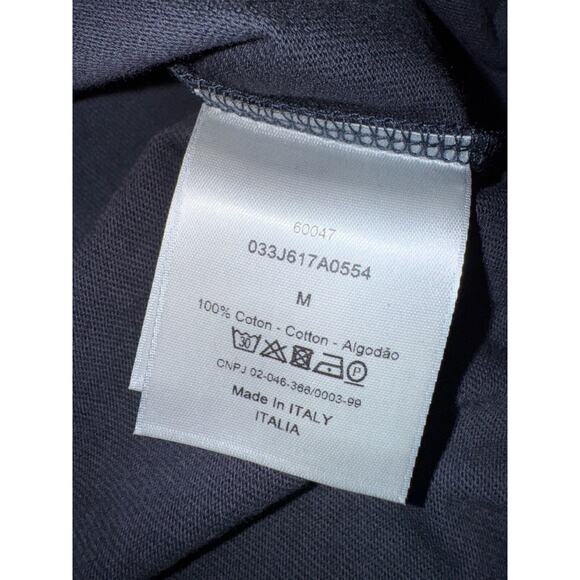 Dior Air Jordan Navy Blue Mock Neck Turtleneck Cotton Shirt Sweater M Medium - Picture 8 of 10